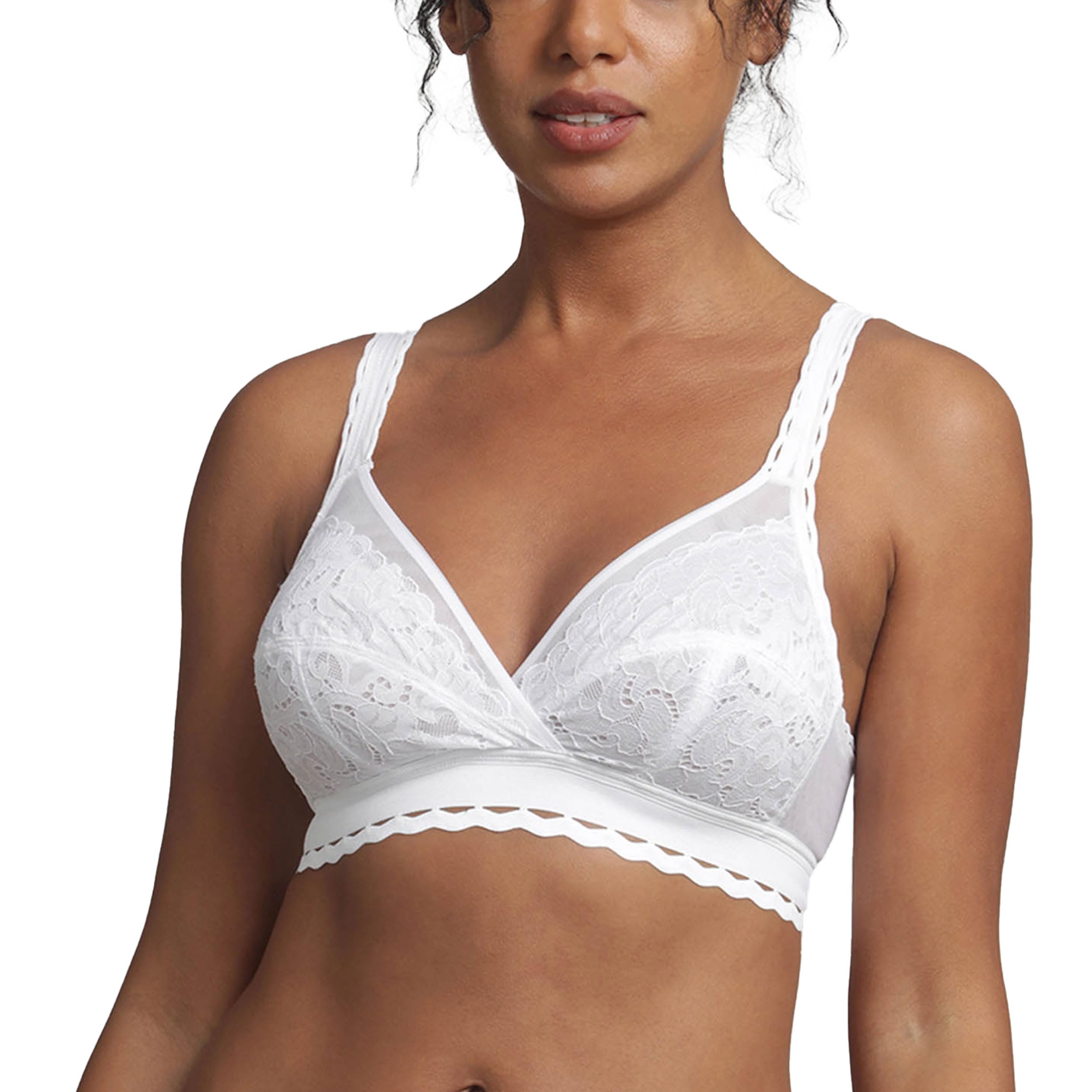 Playtex Bra Woman Classic Lace Support Recycled Soft Cup Bra x1 White 36C