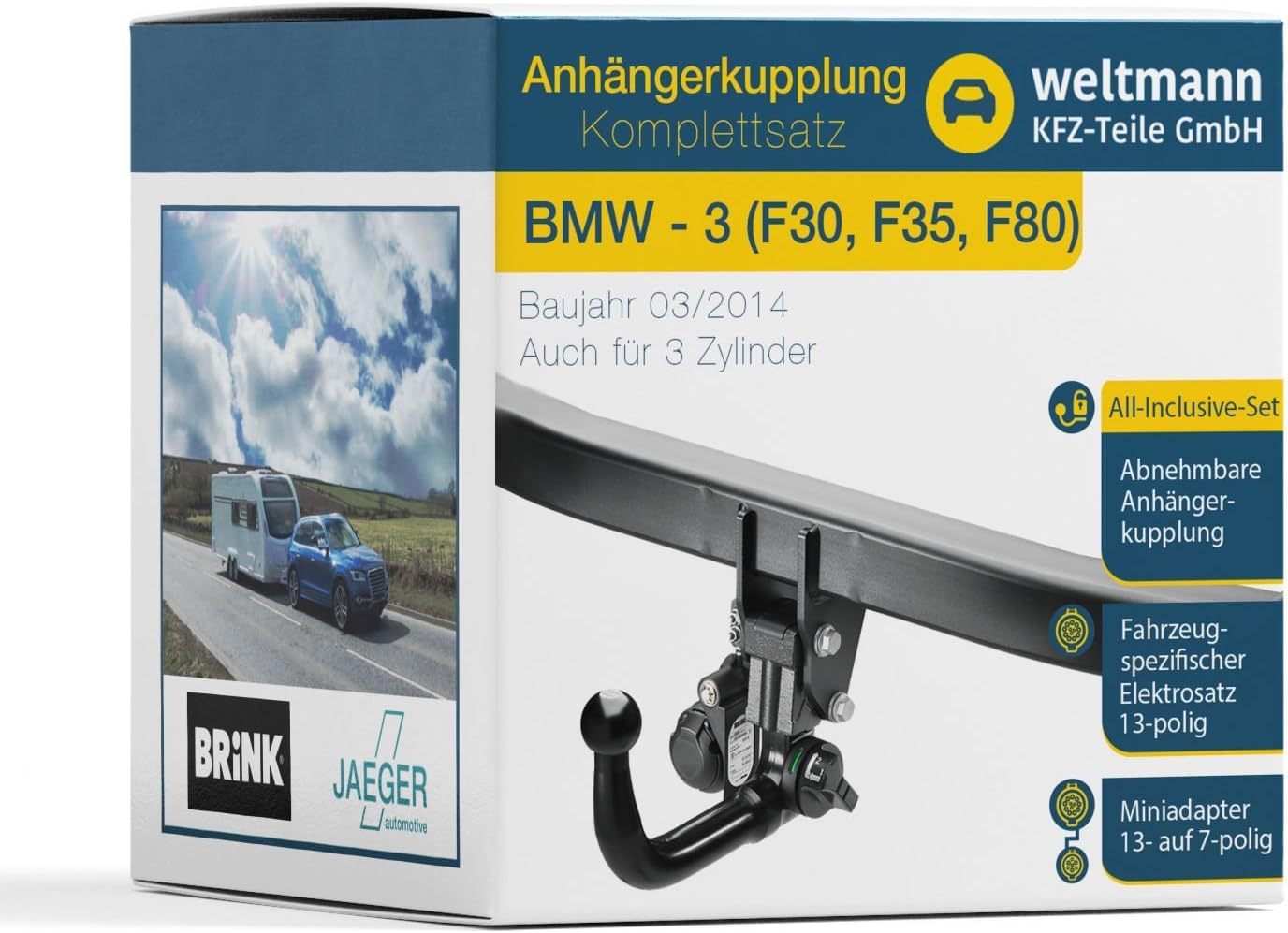 World 7D020037 BMW F30, F35, F80) Detachable Tow Bar With ...