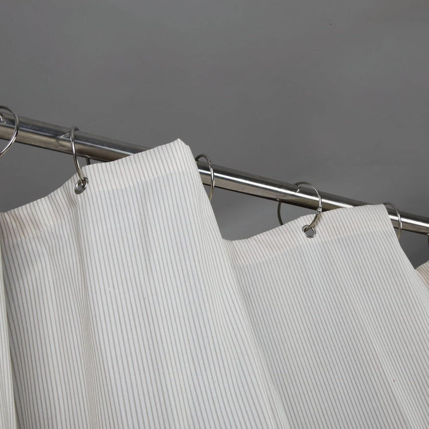 Fabric Shower Curtain Liner Washable Waterproof Beige Pinstripe Lace Bathroom Shower Liner Soft Lightweight Polyester for Bathroom Bathtub,180 * 200 (200 * 200)