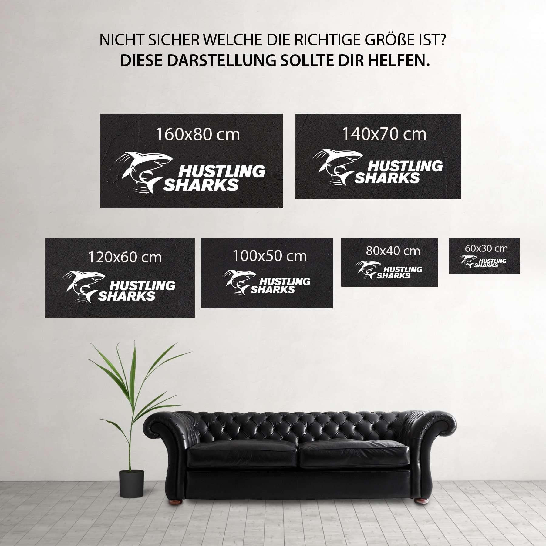 Hustling Sharks® Pop-Art-Bild „Luxury #2“ – Leinwand 100 × 50 cm