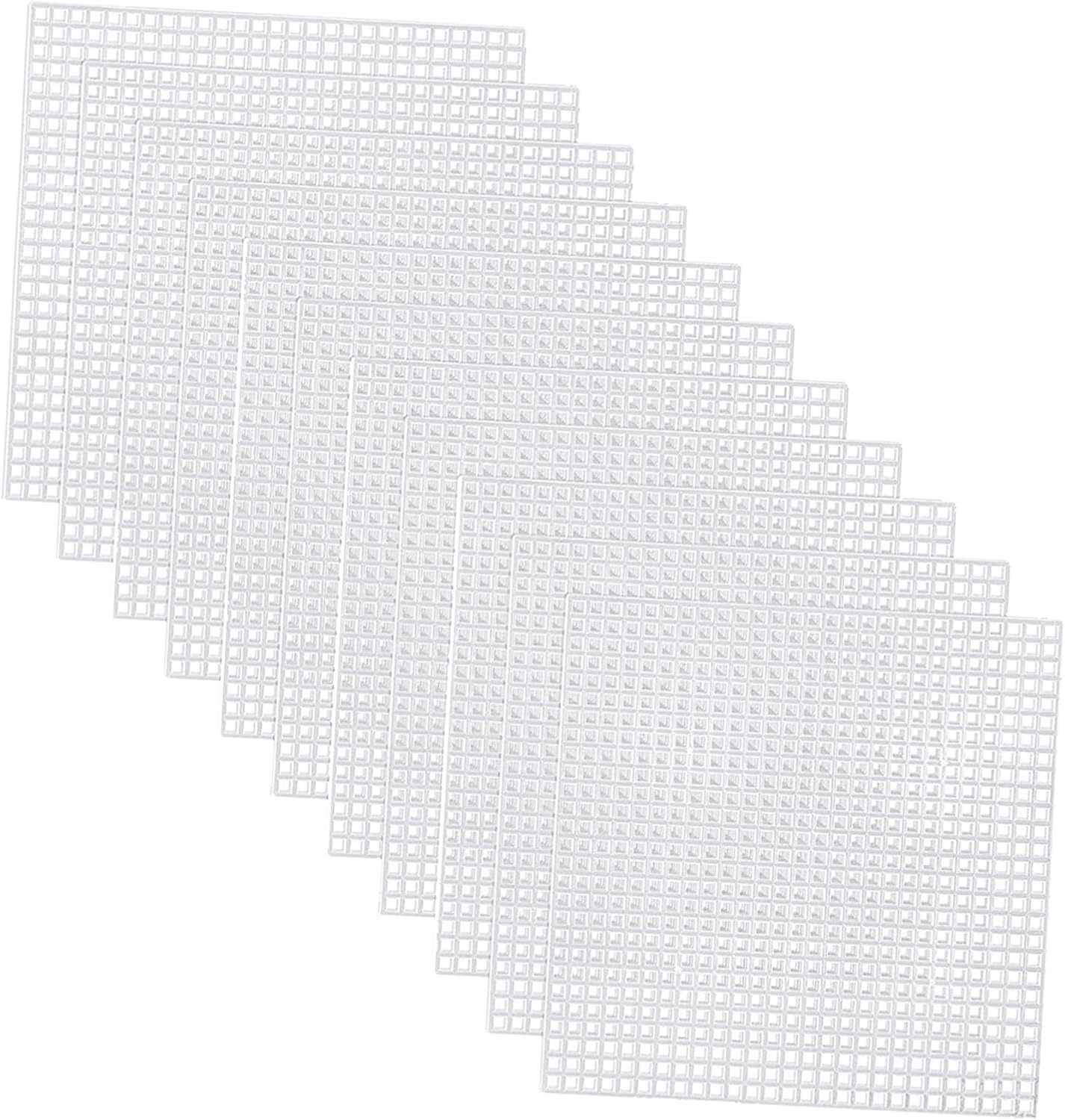 OSALADI 3sets 30 Pcs Square Plastic Canvas Sheets Lightweight DIY Cross Stitch Mesh for Embroidery Knit Crochet Projects Smooth Surface for Easy Cutting and Crafting 30pcs*3