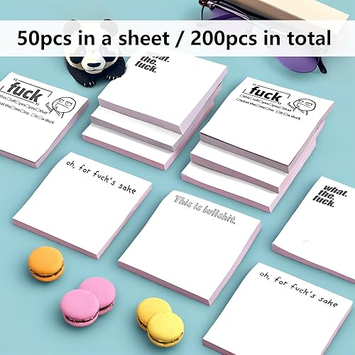 Miniatura 2 de Kingdong 4 blocs de notas adhesivas divertidas de What The F*ck, divertido bloc de notas atrevidas y groseras, bloc de notas sarcásticas Fresh Outta