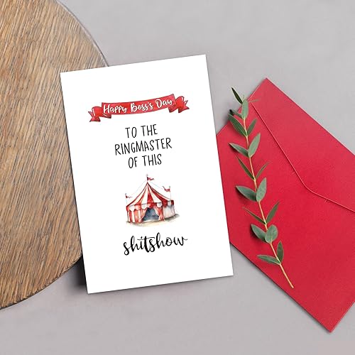 Miniatura 3 de Divertida tarjeta del día del jefe regalos para mujeres jefas, hombres, bonita tarjeta del día del jefe para él y ella, tarjeta de agradecimiento al