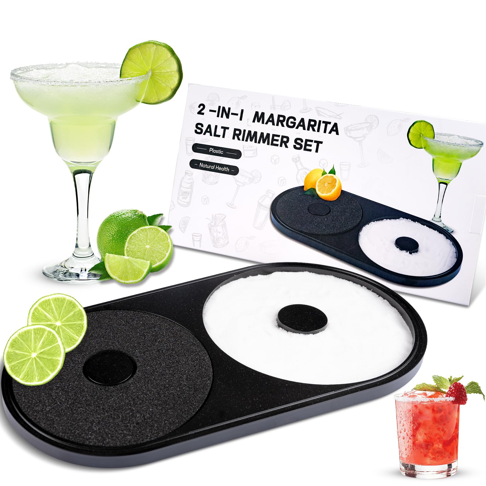 TonJin Margarita Salt Rimmer Set - bar tools and drinkware | Mubboo