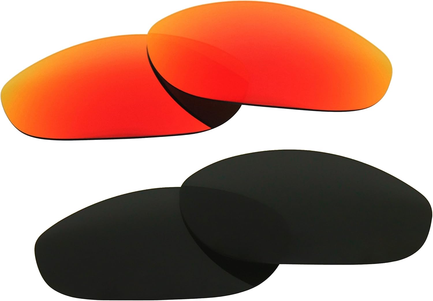 2 Pairs Polarized Replacement Sunglasses Lenses for Oakley Monster Dog with UV Protection(Black