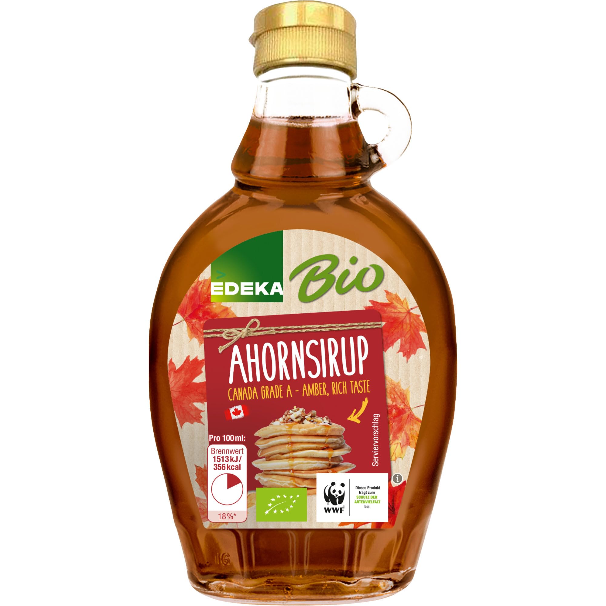 Edeka Bio Ahornsirup aus Kanada 6er Pack (6x250ml Flasche) + usy Block