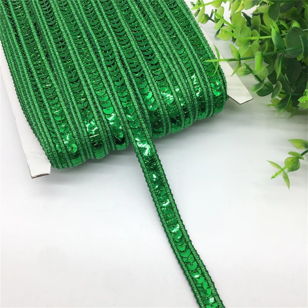 3 Yards 13Mm Sequins Ribbon Lace Trim Sequin Fabric for Dress Clothes Headdress Bridal Sewing Accessories DIY