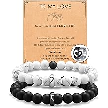 UNGENT THEM Matching Couple Ring Bracelets for Boyfriend Girlfriend Husband Wife Valentines Anniversary Birthday Engagement Gifts