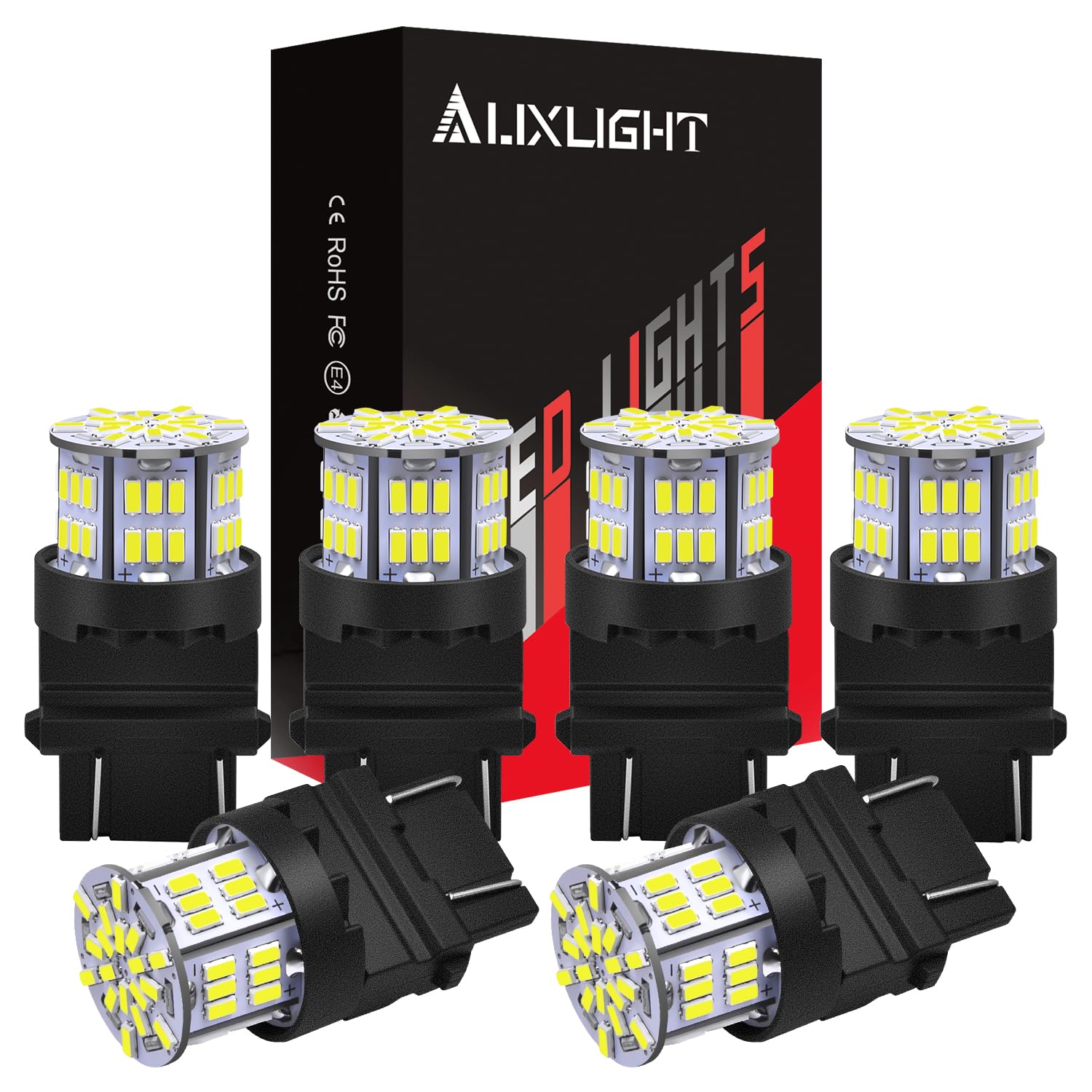 AUXLIGHT 3157 LED Bulbs 54-SMD 300% Super Bright 3056 3156 3057 3457 4057 4157 LED Light Replacement for Car Truck Backup Reverse Brake Tail Turn