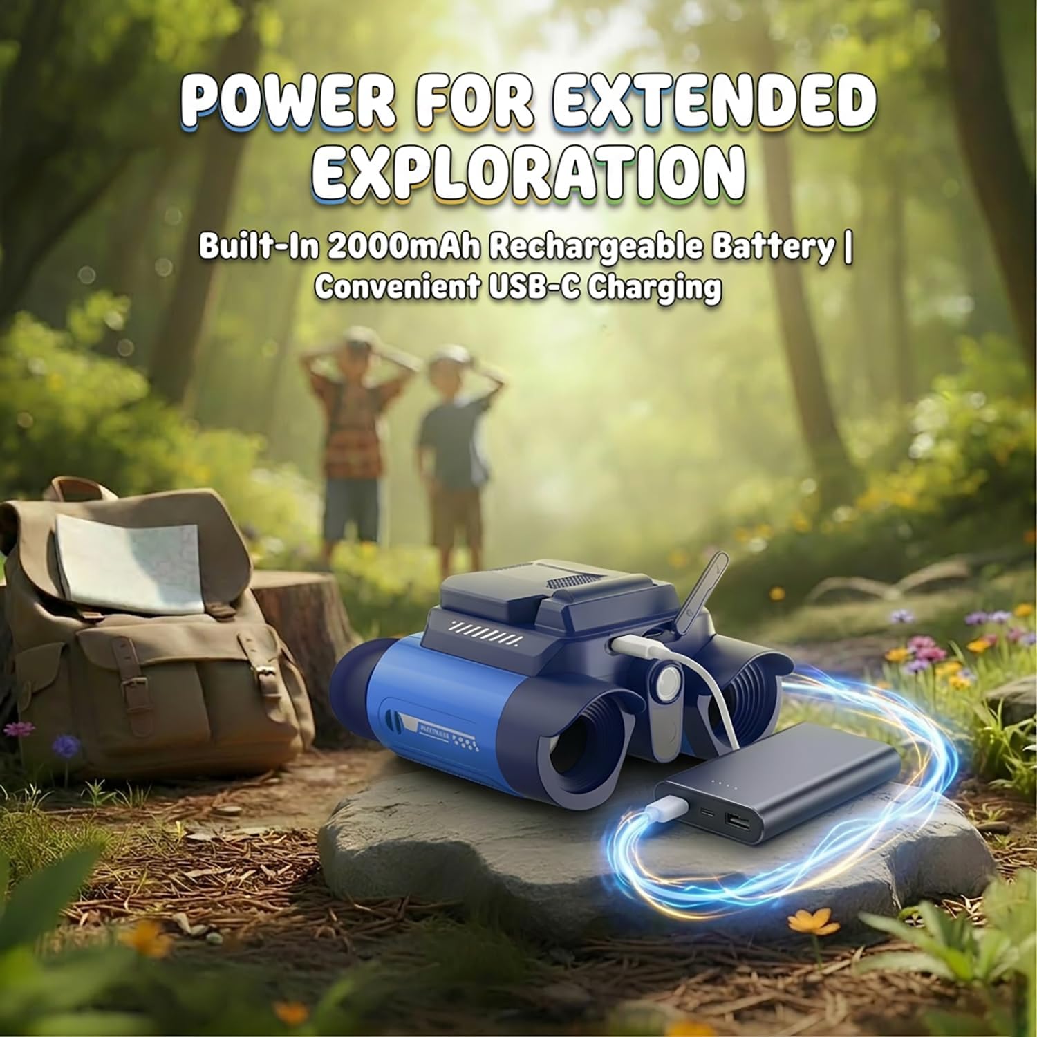 Nature Exploration Toys, 2.4" IPS Screen Digital Wildlife Camera with Night Vision & 10X Zoom, Kids Outdoor Play Equipment for Children Ages 4-8 8-12, Bird Watching Camping Gifts for Boy Girls