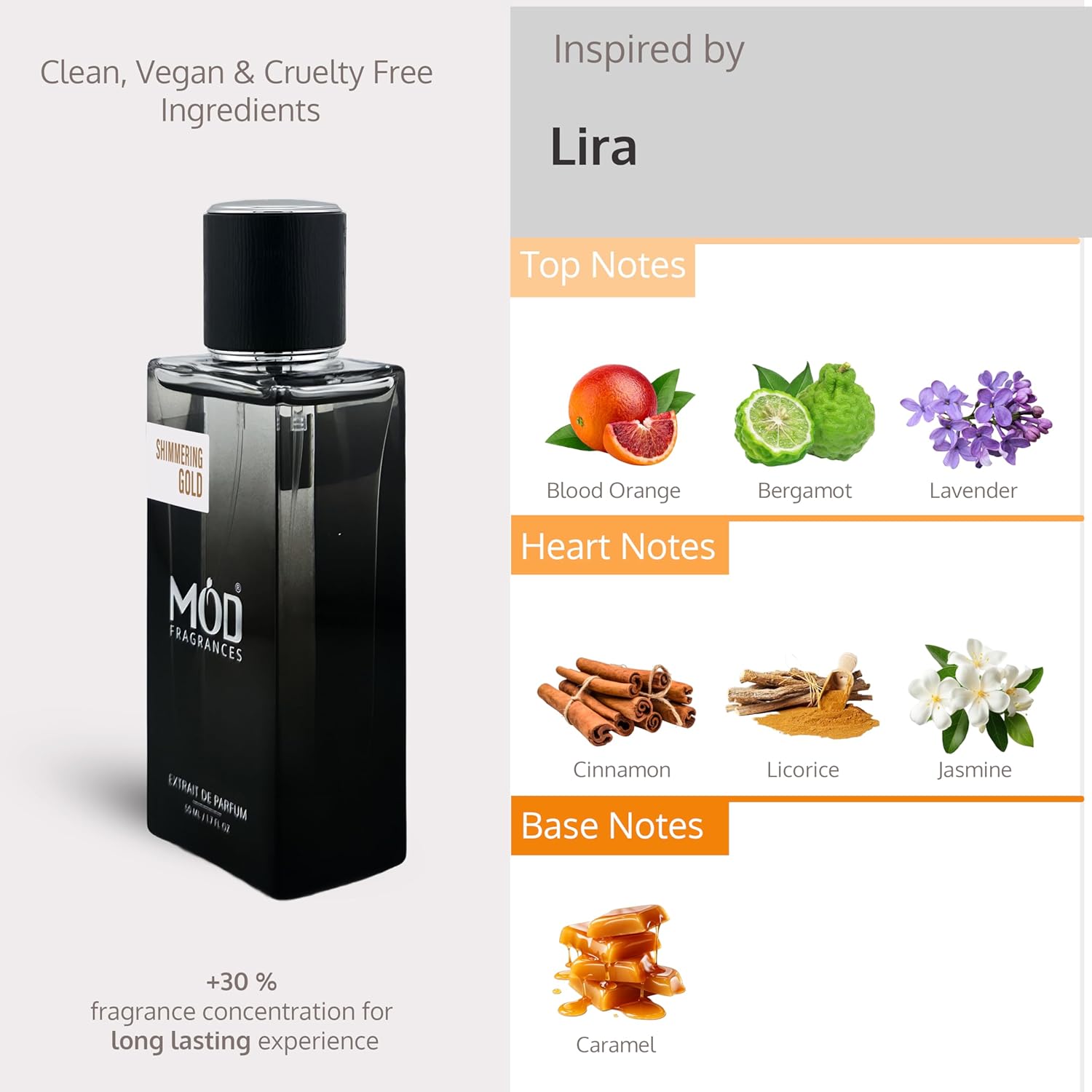 Mod Fragrances Shimmering Gold Perfume For Women Inspired By XJ Lira Casamorati Perfume Long Lasting Floral Fragrance Extrait De Parfum 50ml