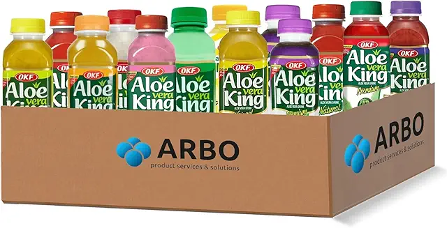 OKF Aloe Vera Probierpaket - 12x 500ml exotische Geschmäcker - Gesund & vegan