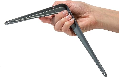 Miniatura 2 de Ultra Hardware 96121 Soportes para estantes grises, paquete de 20