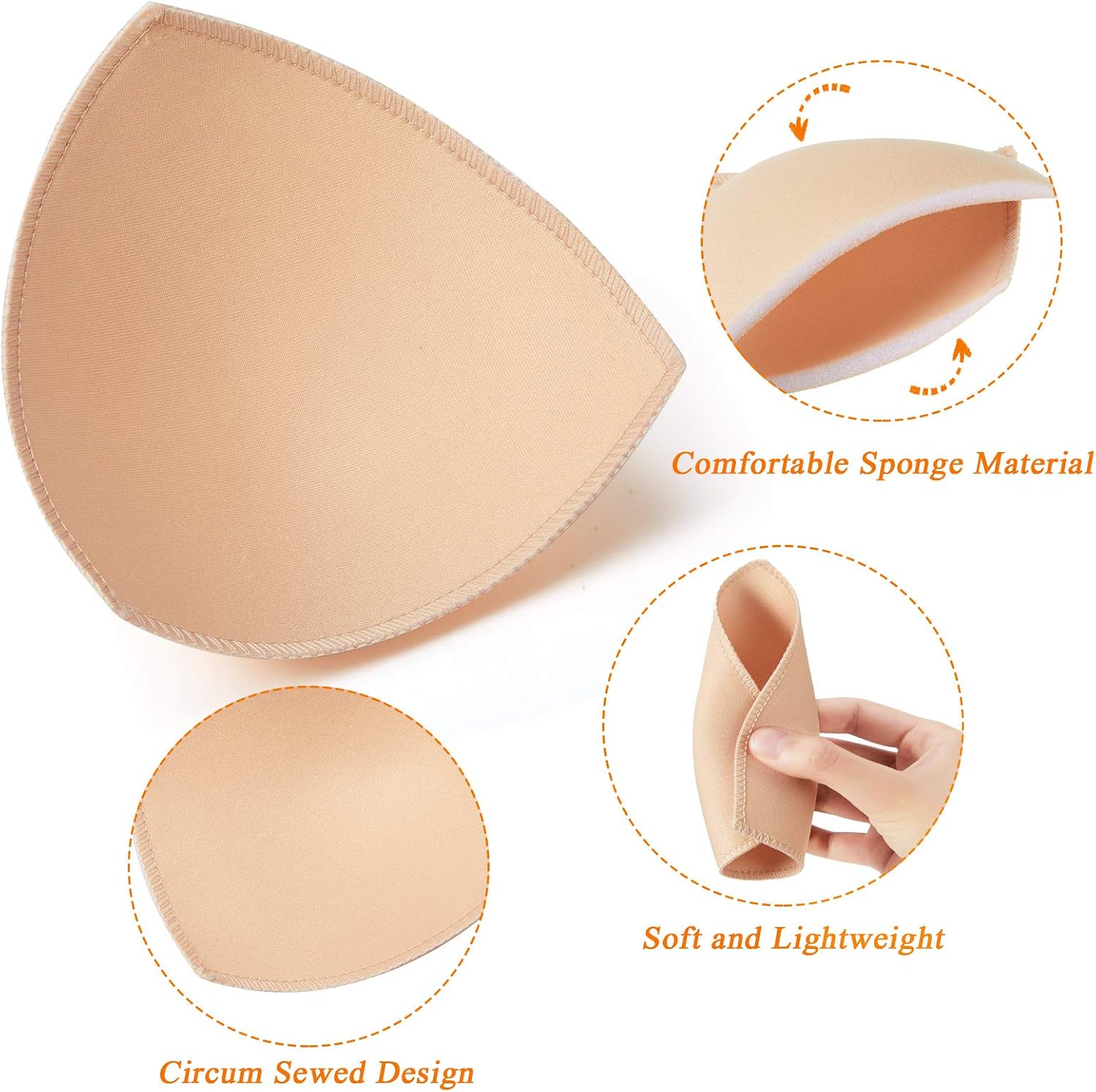 Geyoga Women Sports Bra Insert Triangle Bra Pads image 3