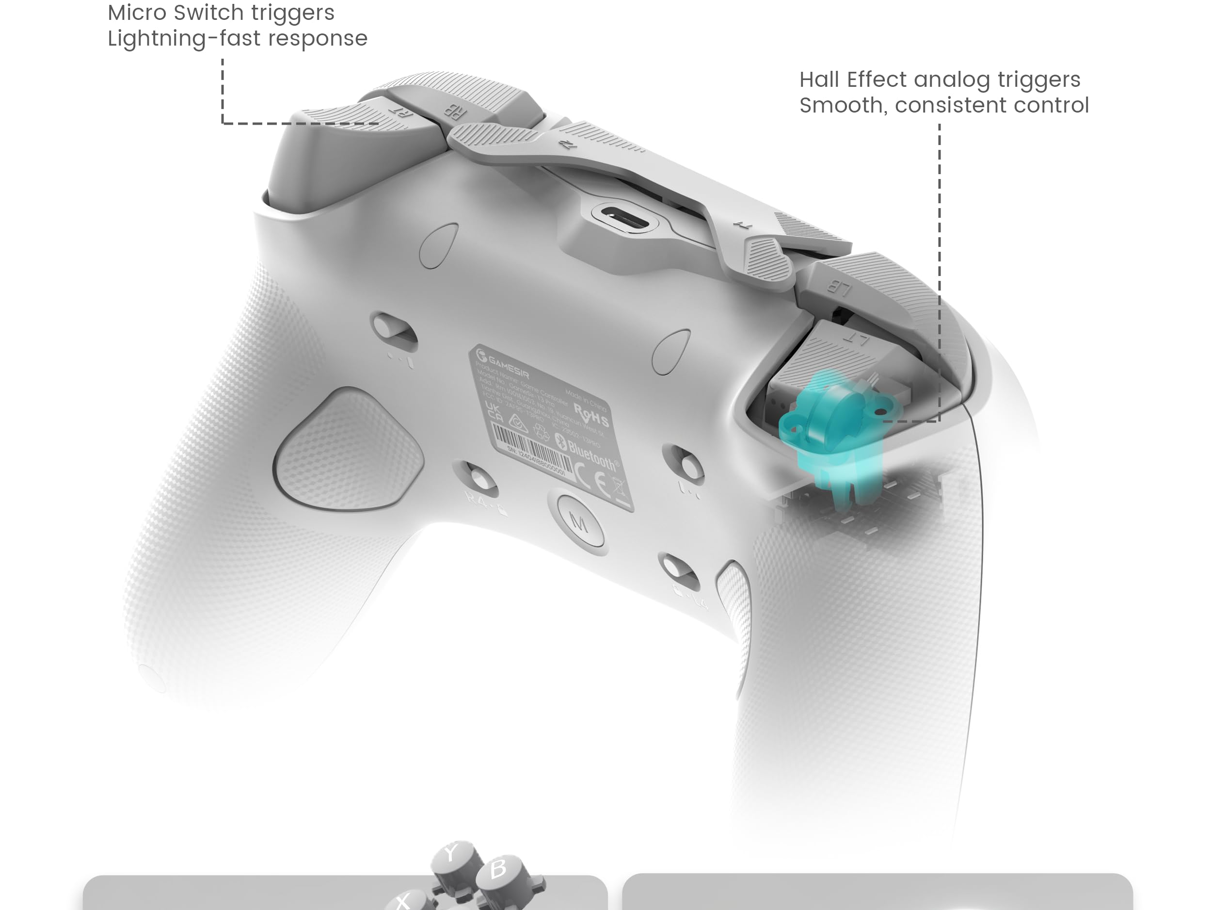 GameSir Tarantula Pro Controller Esports cablato per XBOX & PC | 1000Hz, 9 pulsanti rimappabili, stick TMR, trigger Hall Effect, controllo giroscopico & RGB