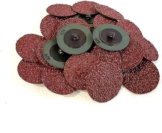 25PACK - 2" Roll Lock Quick Change Resin Fiber Sanding & Grinding Discs, Grit 24#, Type R Male