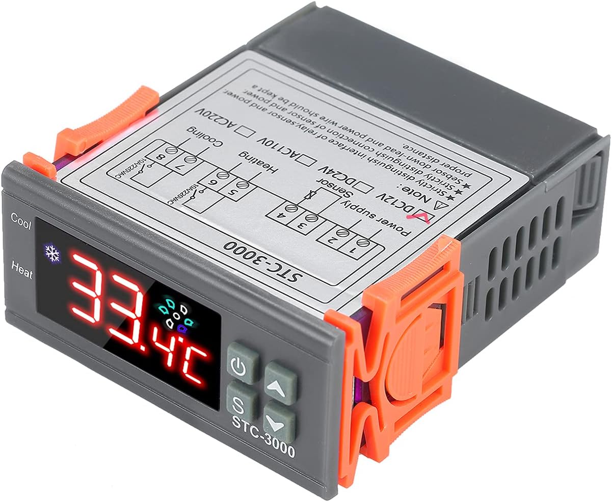 Hometool Digital Temperature Controller Stc-3000 Microcomputer Temperature Controller Digital Thermoregulator With Ntc Probe Cool Heat Sensor