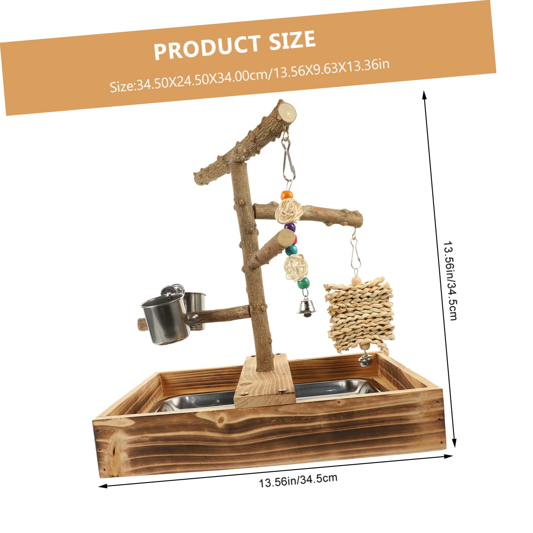 Holz Vogel Sitzstangenständer für Wellensittiche, Tisch Trainingsspielzeug | Vogelkäfige und Zuhause, Einfache Montage und Nutzung, Frisches Natürliches Design