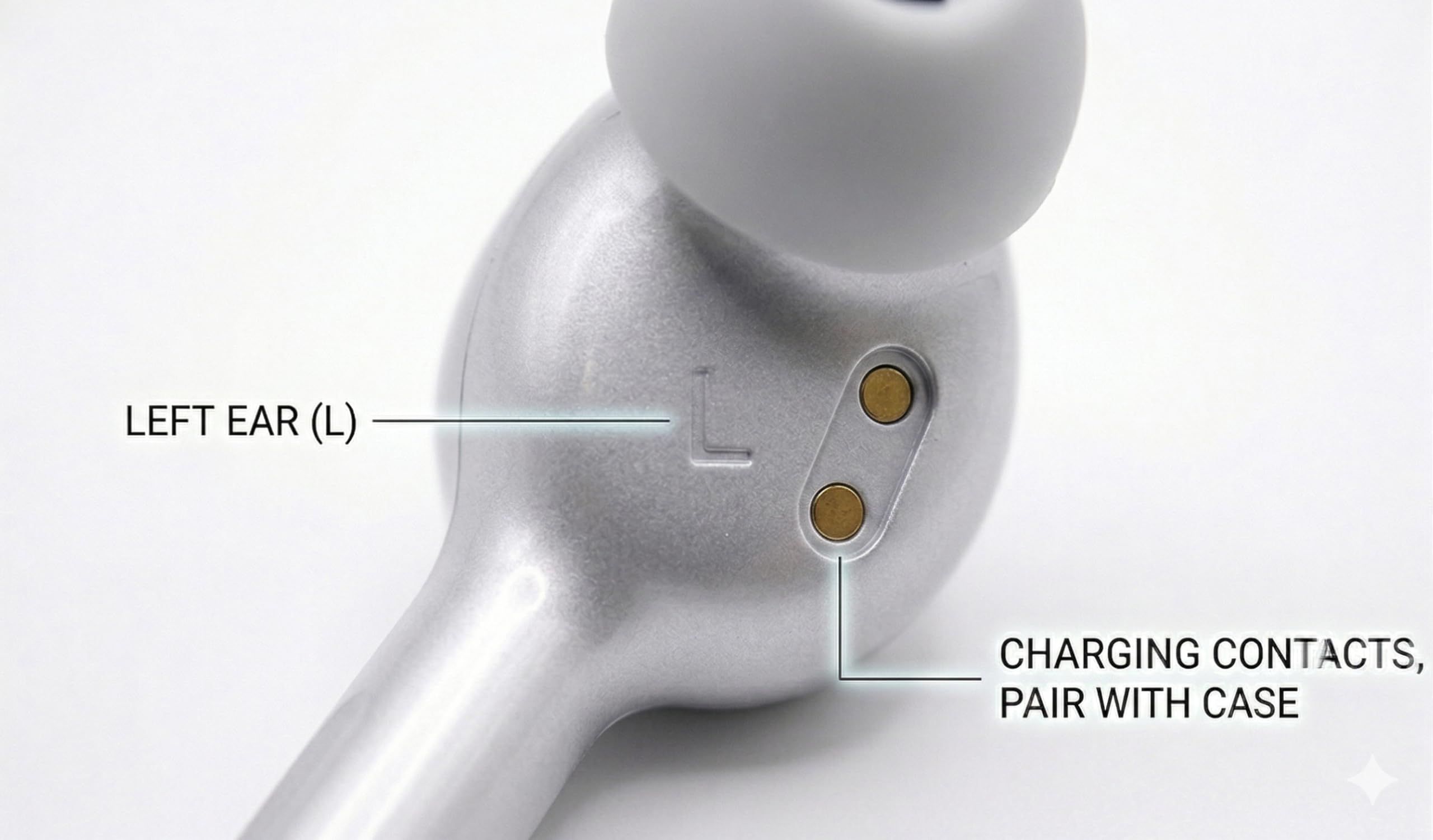 Ricambio singolo per orecchio sinistro per Samsung Galaxy Buds 3 True Wireless Earbuds, perso lato sinistro, cancellazione attiva del rumore, chiamate chiare, compatibile con custodia di ricarica