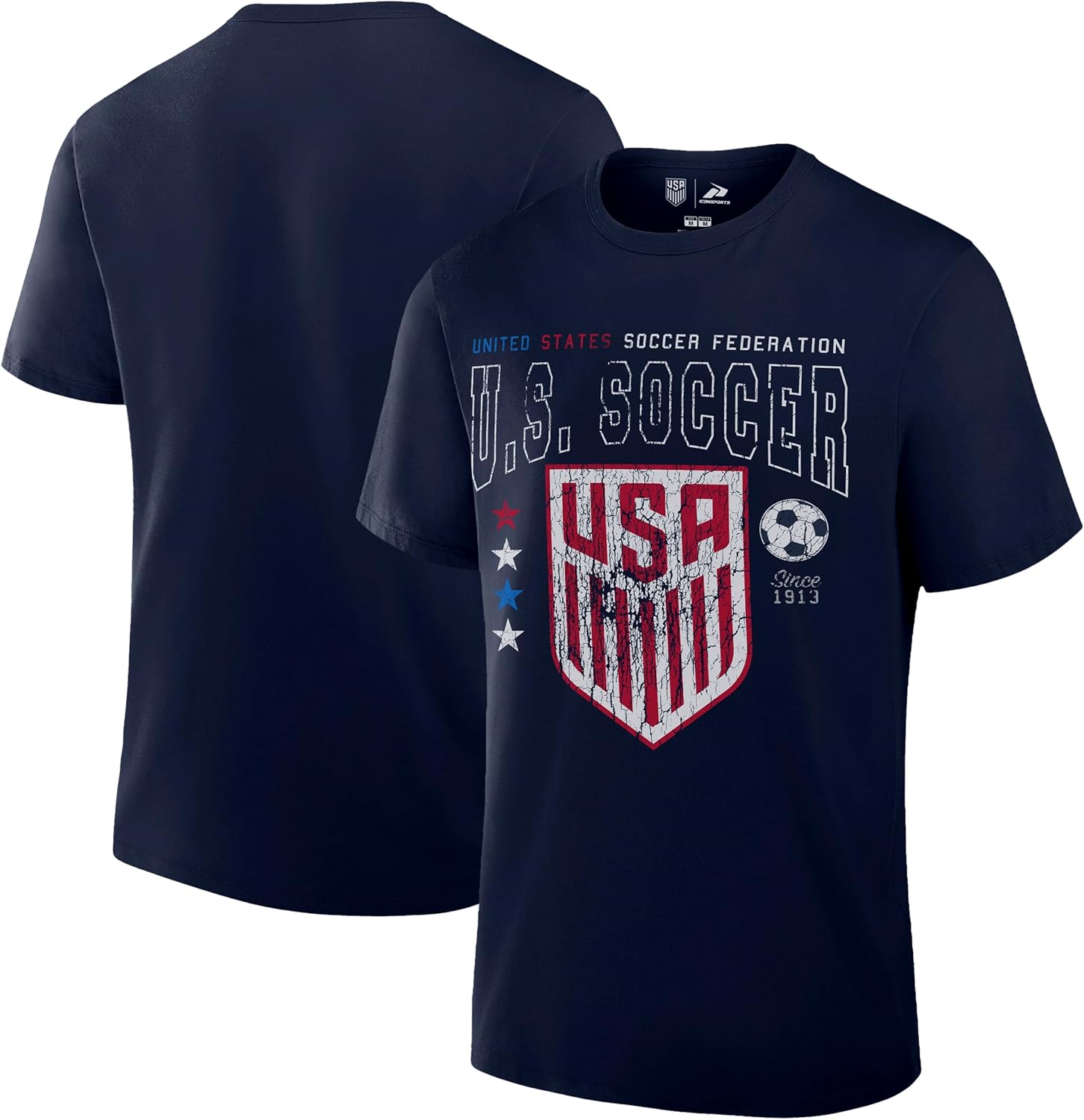 Icon Sports Officially Licensed US Soccer Federation Crew Neck - Unisex Adult - Image 2