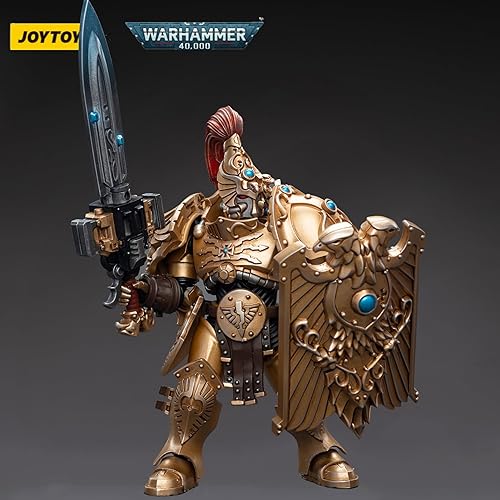 Miniatura 6 de JOYTOY 118 Warhammer 40,000 - Figura de acción de 6 pulgadas de Adeptus Custodios Guardia de Custodia con hoja centinela y modelo de colección de