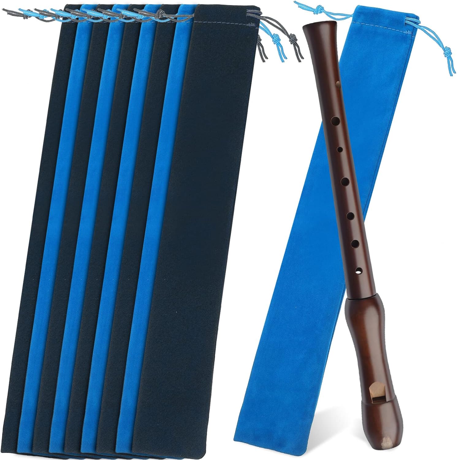 Vertical Flute Bag 10pcs Flute Storage Bag Piccolo Carry Bag Music Instrument