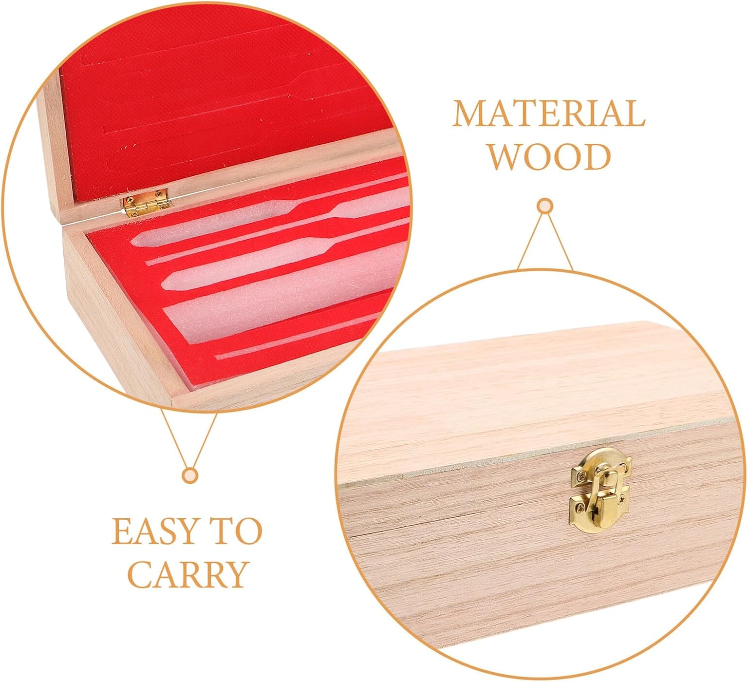 Alipis Wooden Hydrometer Storage Box with Sponge Insert for Glass Hydrometer Protection, Rectangular Instrument Organizer Case for Homebrew Wine and Beer Testing