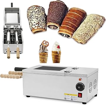 1600W Fireplace Cake Oven, with 2 Baking Rollers, 110V/220V Electric Commercial Toaster Machine, Temperature Range 50 C  300 C, Timer 05 Minutes, 40x 206mm Food Size, for Kitchen, Restaurant