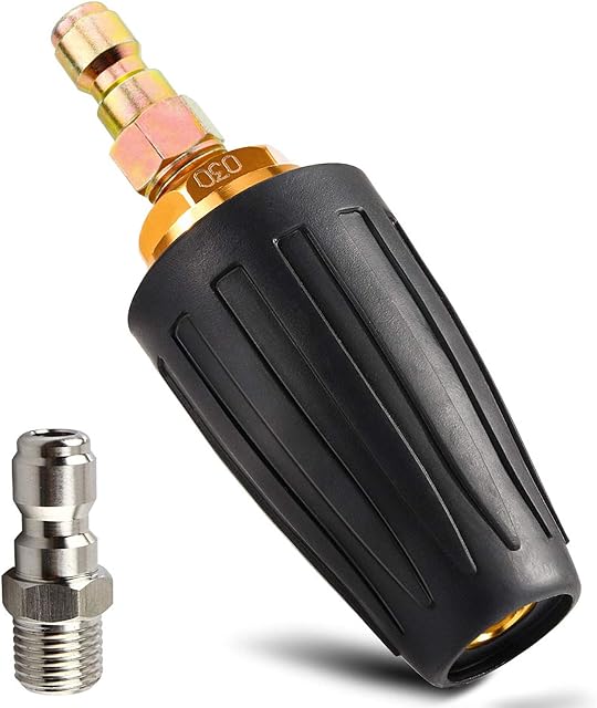 Pressure Washer Tips Turbo Nozzle Pressure Washer 3000 PSI Max Rotating Pressure Washer Nozzle with 2PCS 1/4'' Quick Connect for Cleaning Brick, Concrete, and Vinyl Surfaces