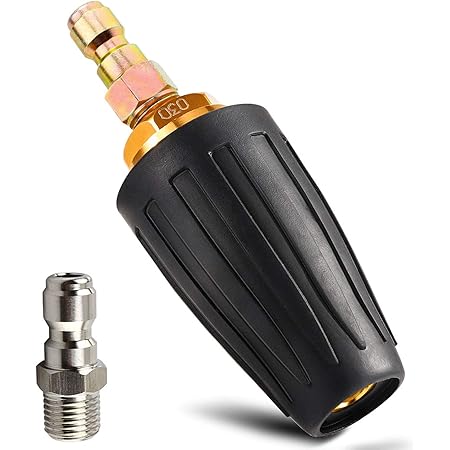 Pressure Washer Tips Turbo Nozzle Pressure Washer 3000 PSI Max Rotating Pressure Washer Nozzle with 2PCS 1/4'' Quick Connect for Cleaning Brick, Concrete, and Vinyl Surfaces