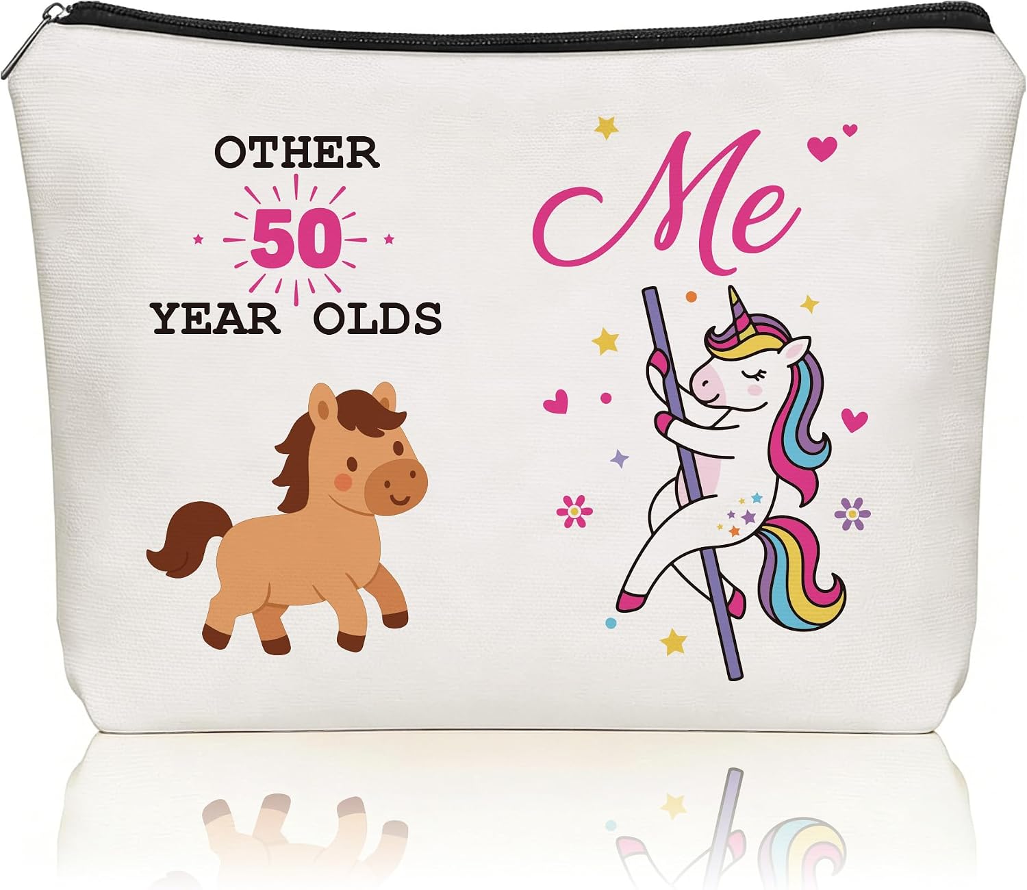 1976 Birthday Gifts for Women - Makeup Bag 50th Birthday Cosmetic Bag Toiletry Travel Bag Vintage 50th Birthday Gift for Women Her Wife Sister Best Friend Mothers 50th Birthday Decor
