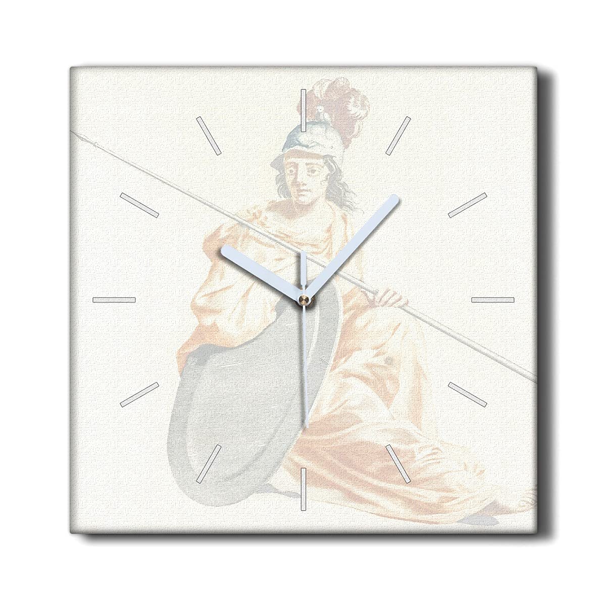 Horloge murale 30x30 cm tableau Grèce décoration salon sans tic-tac