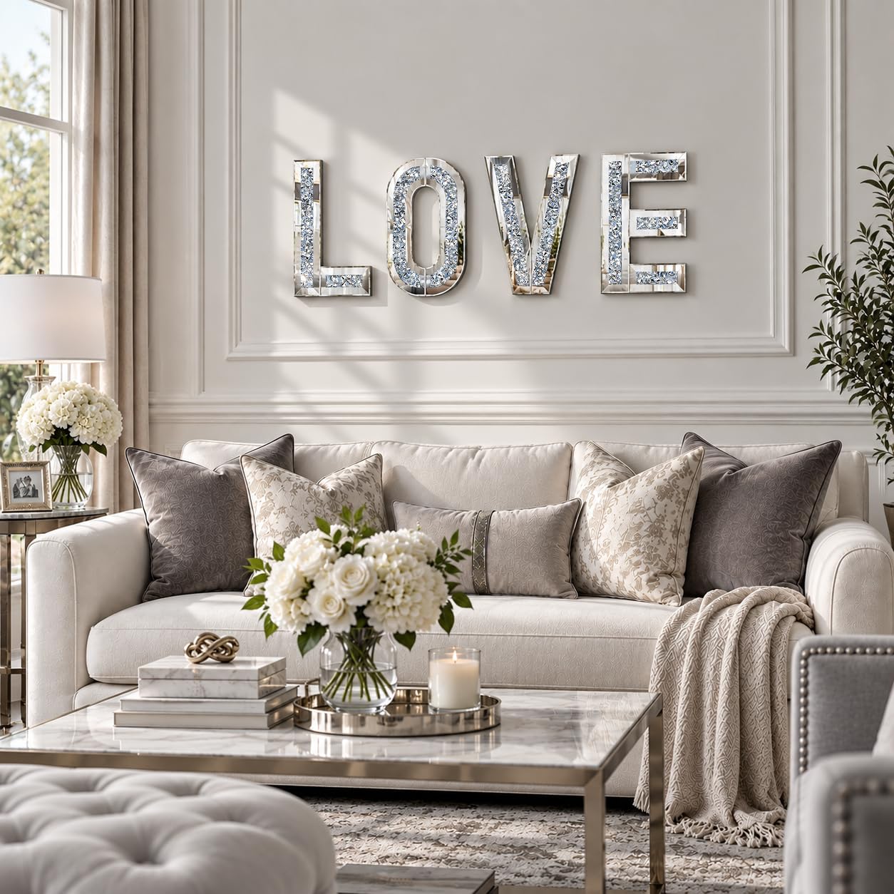 LOVE Mirror Wall Decor - Stunning 20" Letters -3 LOVE Mirror Wall Decor - Stunning 20" Letters -3