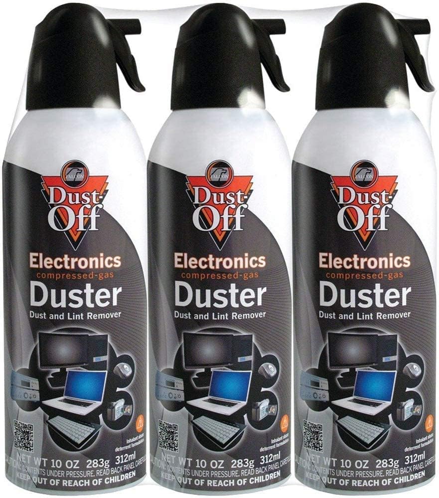 Disposable Compressed Gas Duster, 10 oz Can - 3 Pack