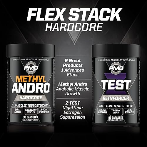 Miniatura 5 de PMD Sports Flex Stack Hardcore - Pila saludable de 24 horas para aumentar la masa muscular, la fuerza, reducir el dolor, la libido y el sueño