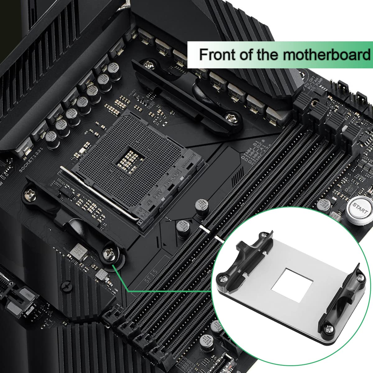 Suporte de Ventilador de CPU para placa traseira AM4, Suporte de Suporte de Montagem de Retentor de Dissipador de Calor de 3Pares para Radiadores de