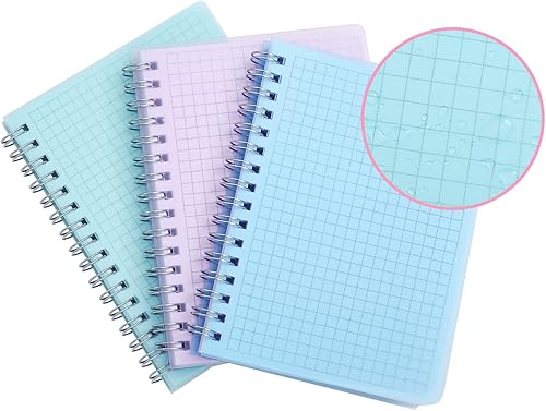 Miniatura 7 de Cuaderno de espiral, paquete de 3 cuadernos pequeños de 4.3 x 5.7 pulgadas, mini diario rayado a rayas, 480 páginas, suministros escolares