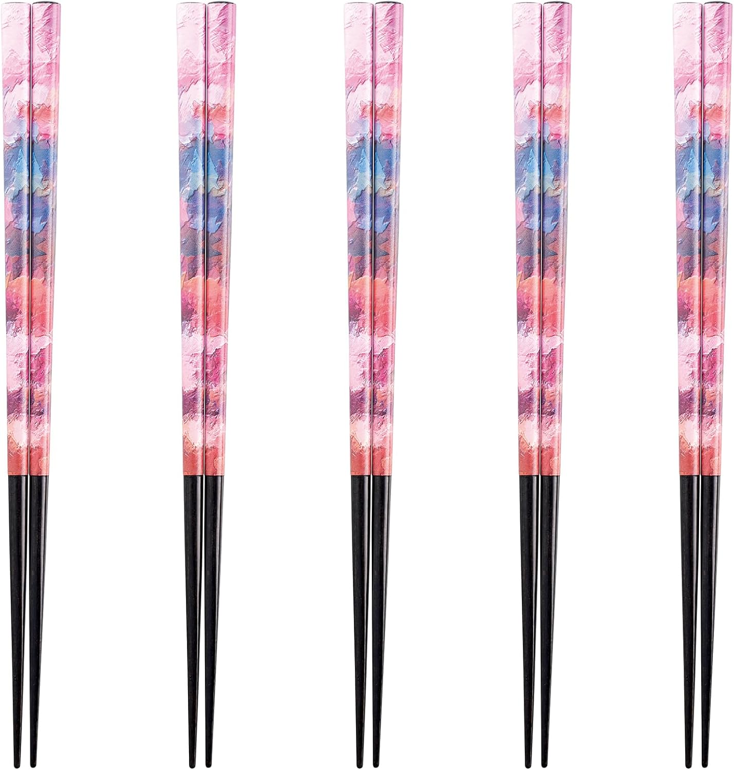 J-kitchens PID592054 Japanese Chopsticks, Set of 5 Pairs, Material: Wood, Chopsticks, Made in Japan