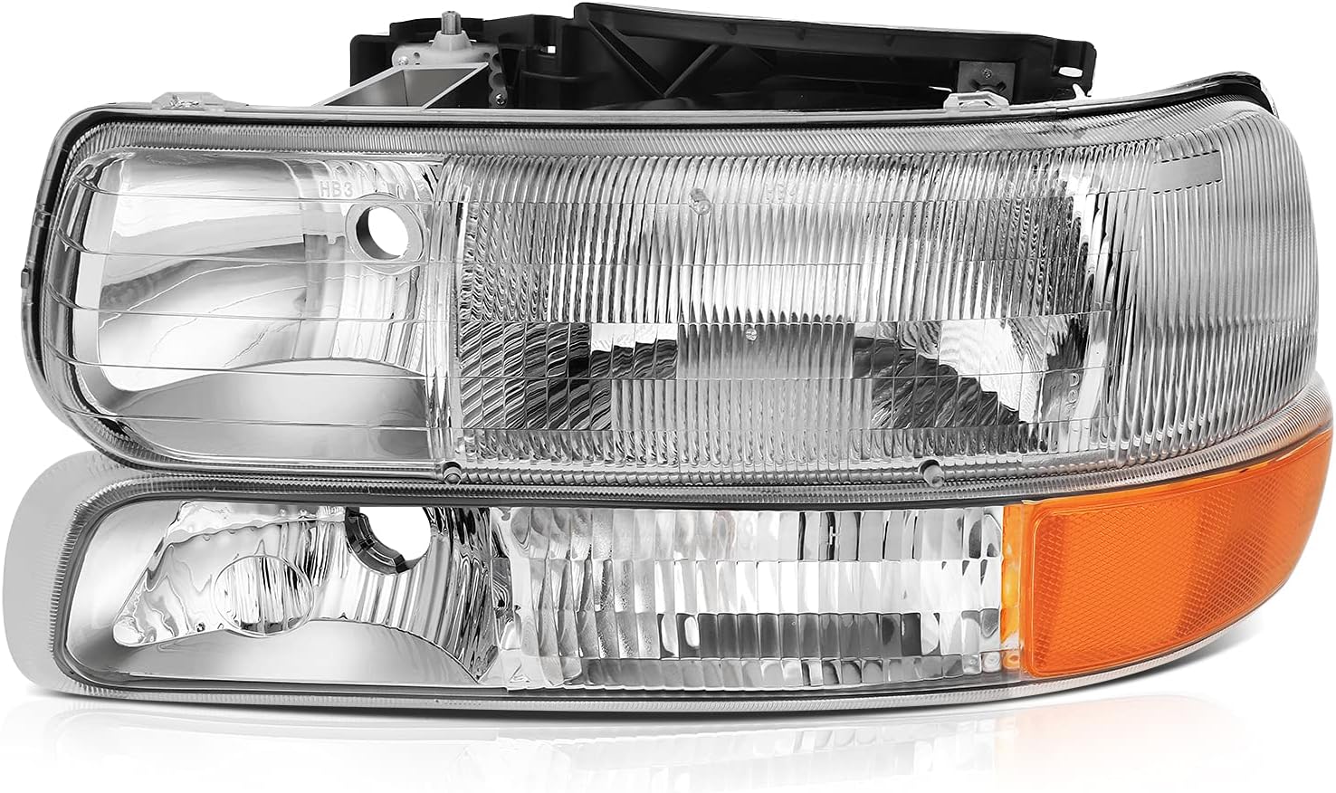 ECCPP Headlight Assembly For Chevrolet Silverado 1500/2500 1999-2002 For Chevrolet Suburban 1500/2500 2000-2006 Driver and Passenger Side Headlamps