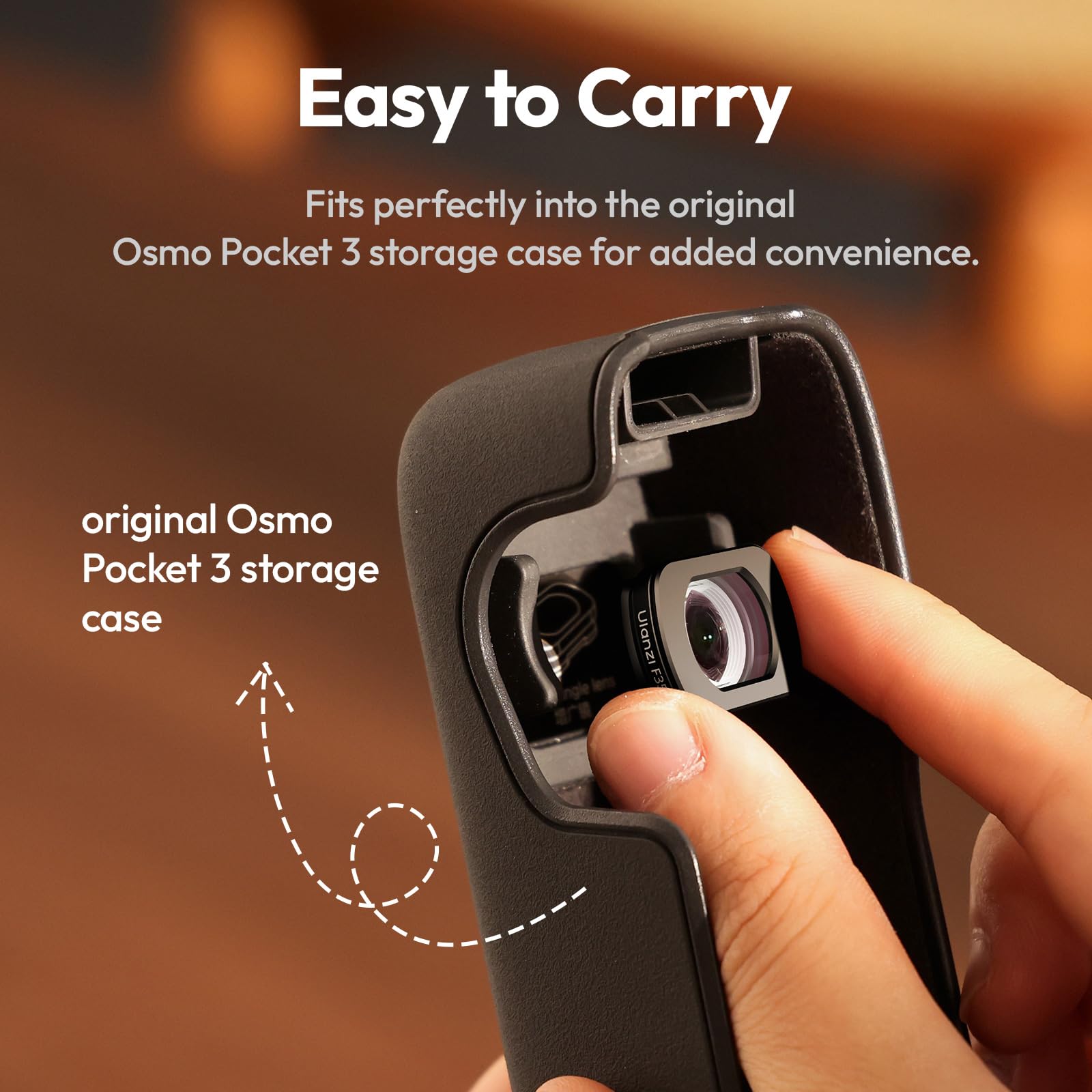 ULANZI Obiettivo grandangolare 112° 1,5X compatibile con DJI Osmo Pocket 3, attacco magnetico/multi-rivestimento/vetro ottico