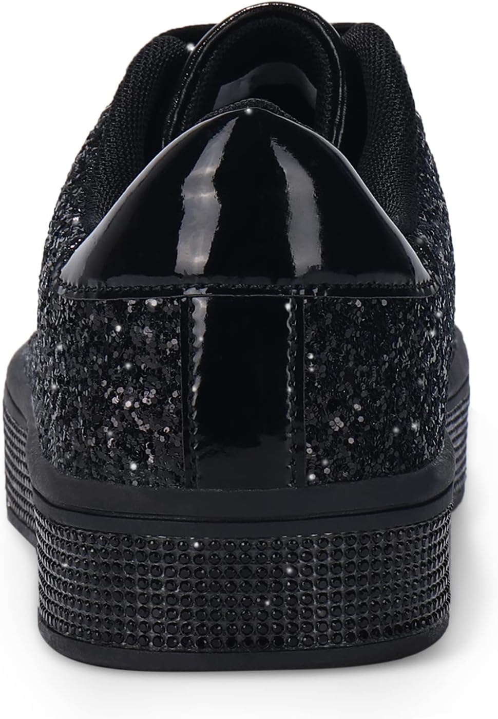 Womens Glitter Wedding Sneakers Neon Dressy Sequin Sparkly Sneakers Rhinestone Bling Bridal Shoes Shiny Tennis Shoes - Image 6