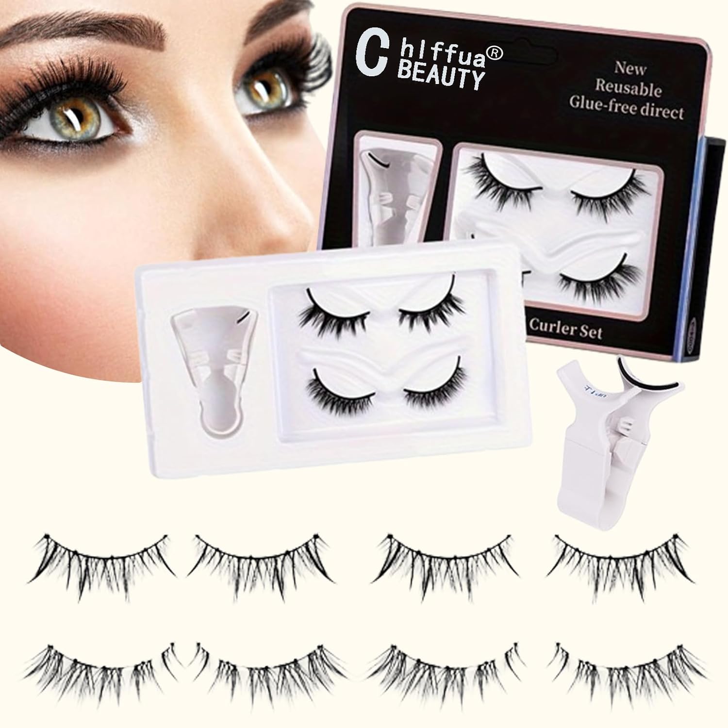 Wimpern Wimpern ohne Eyeliner 2 Paare Natürlich Künstliche Wimpern 3D