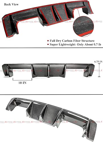 Miniatura 2 de Difusor de borde de parachoques trasero de fibra de carbono real compatible con BMW G80 M3 G82 G83 M4 2021-2024