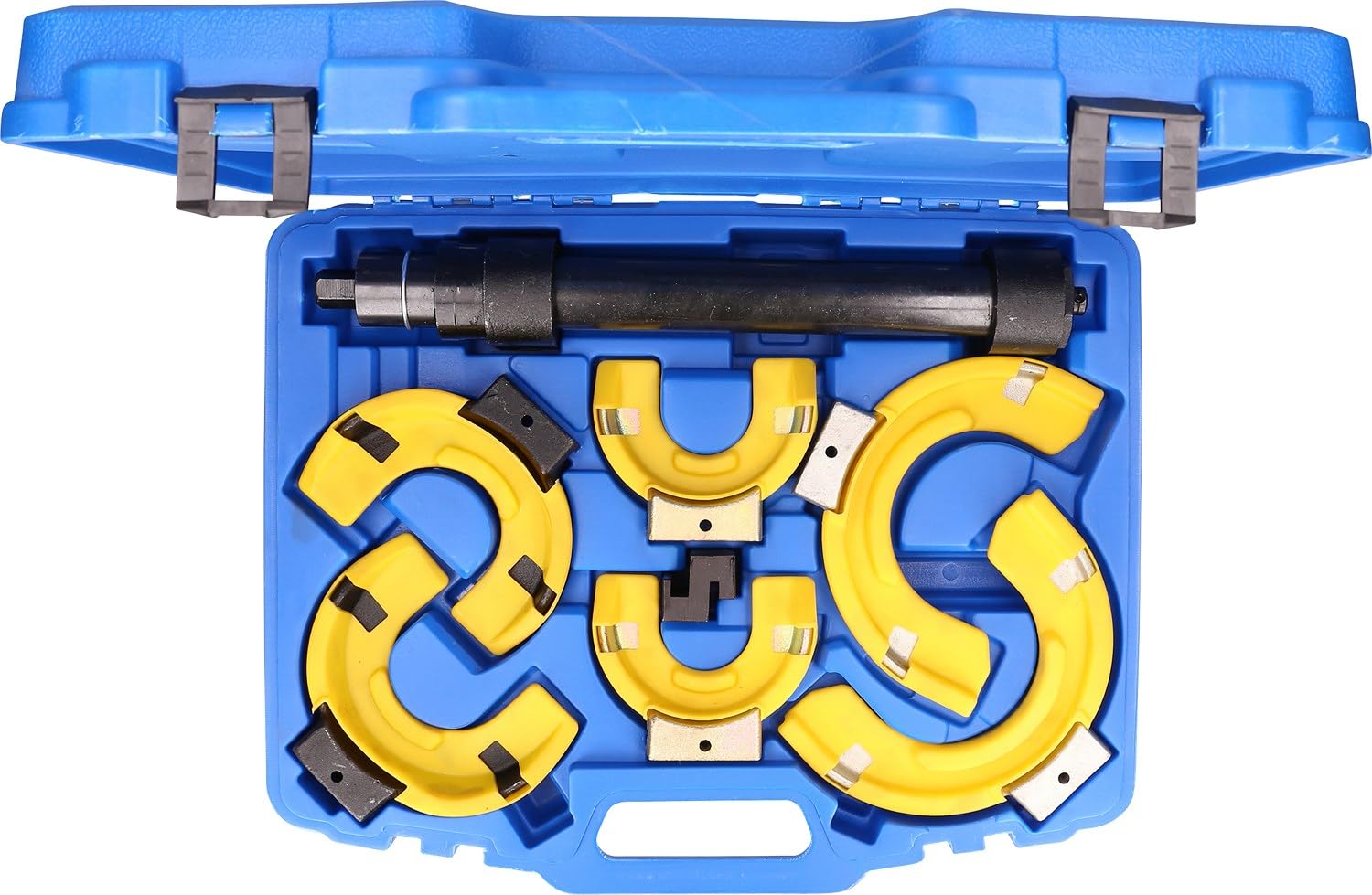BRILLIANT TOOLS BT651200 Juego de tensores de muelles, 15 pzs, Con insertos protectores de plástico [Powered by KS TOOLS]