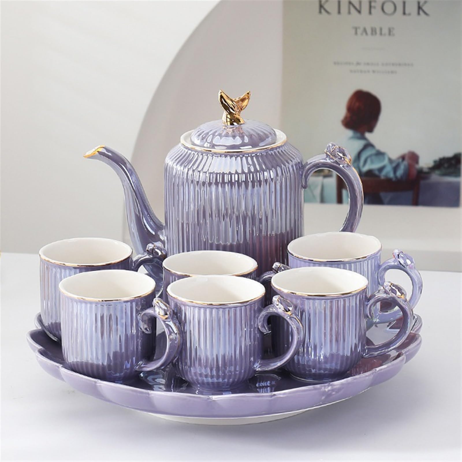 Bere Set di tazze da tè con bollitore freddo in ceramica for uso domestico