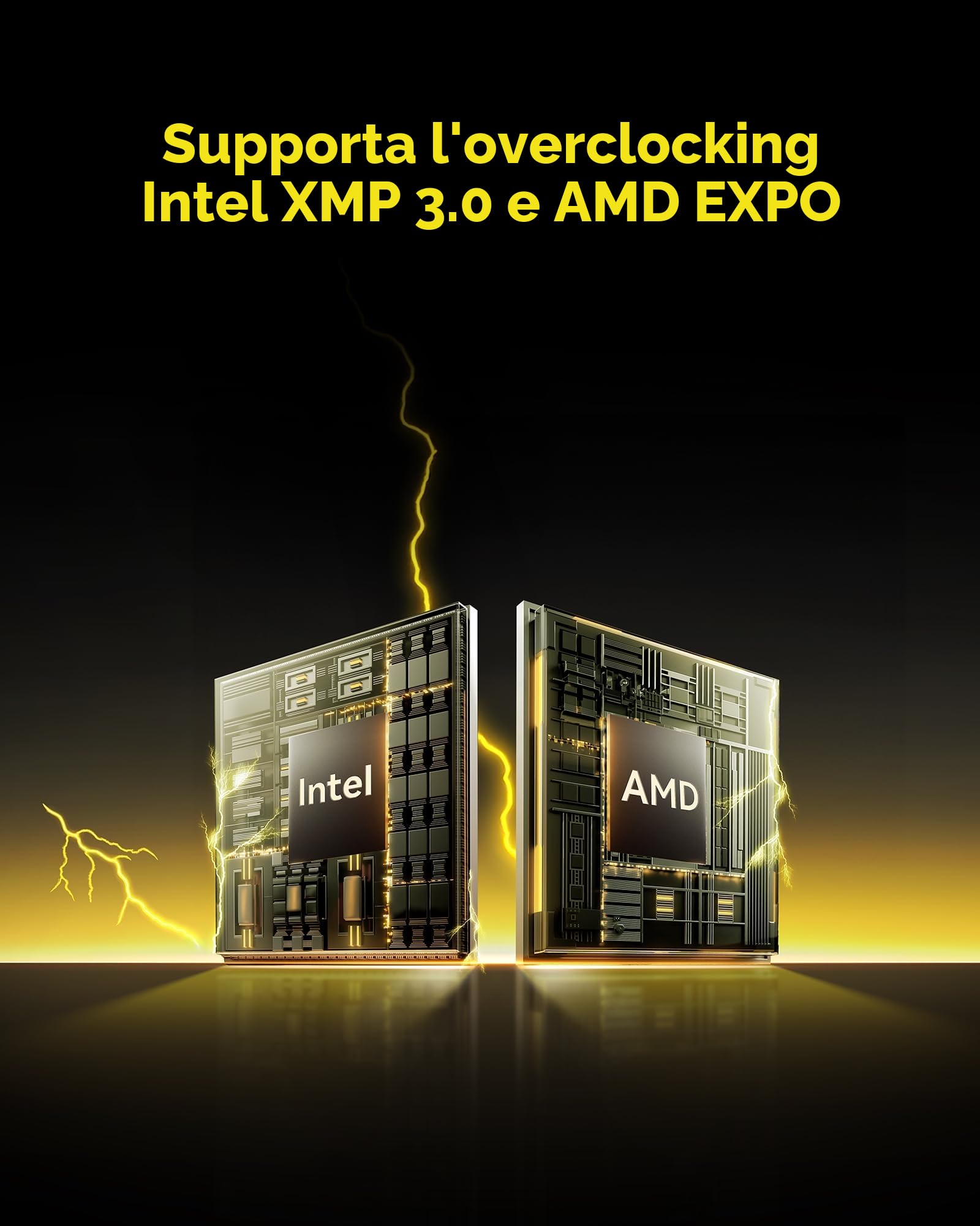 Lexar OC DDR5 RAM 1x8GB 6000 MHz, DRAM 288-Pin UDIMM Memoria Desktop, Memoria PC ad alte prestazioni per computer Intel XMP 3.0/AMD EXPO, Per AI, Gaming, 1.4V