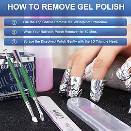 GA&EN 2PCS Metal Dark Green Cuticle Pusher and Cutter Remover Salon Quality Stainless Steel Gel Nail Polish Romover Pens Peeler Scraper Durable Manicure and Pedicure Cleaner Tool For Fingernail