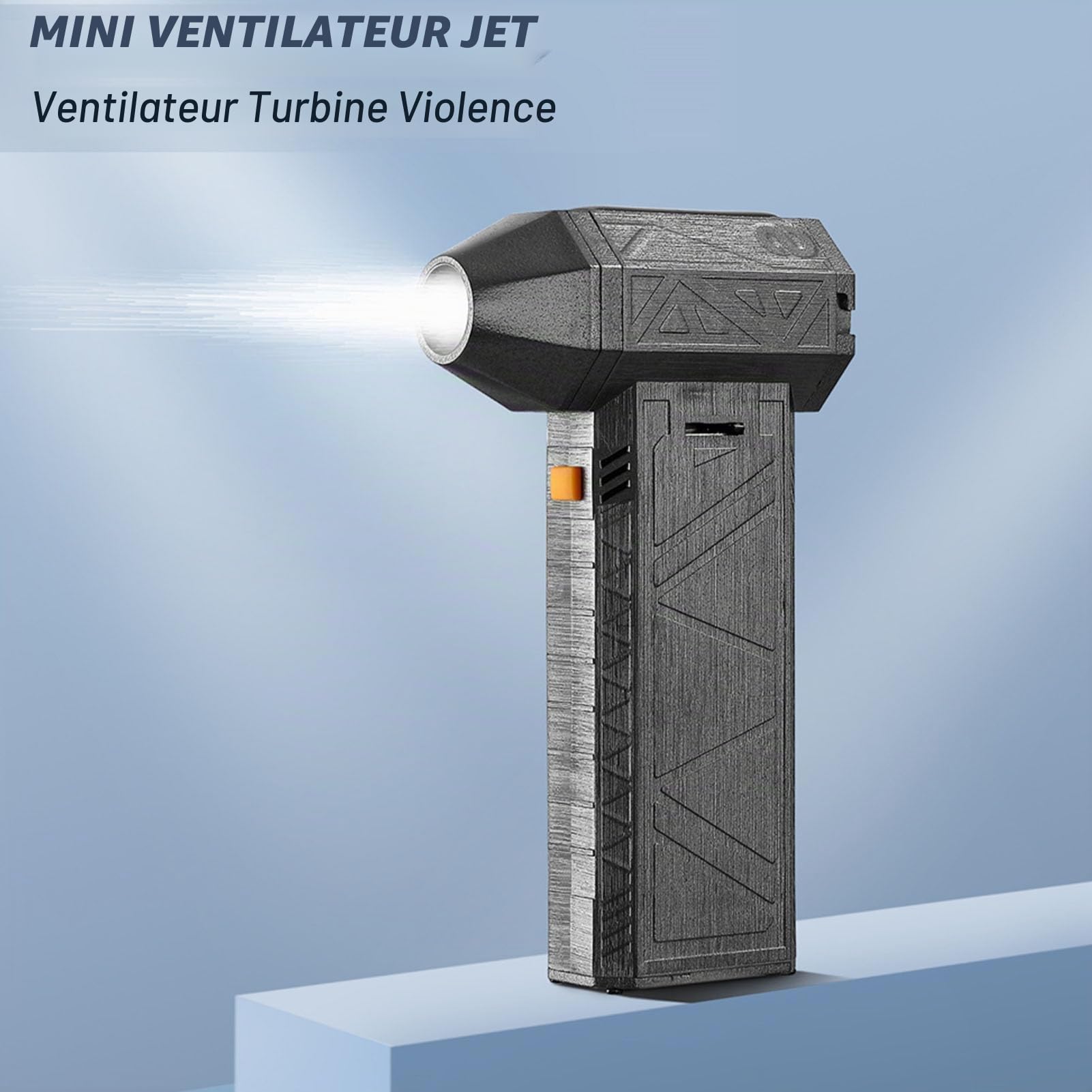 Asixxsix Jet Dry Mini Souffleur, 130 000 TR/Min, Portable, Puissant, Mini Souffleur à Air alimenté par Turbo pour Voiture, Nettoyage, Camping, Extérieur
