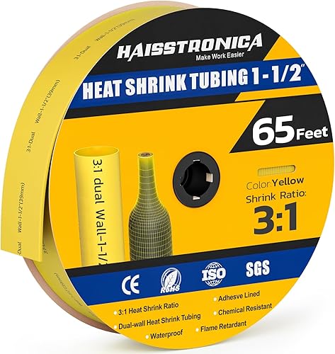 Miniatura 10 de haisstronica Tubo termorretráctil 3:1, relación de encogimiento, tubo termorretráctil de grado marino forrado con adhesivo para el hogar, automoción