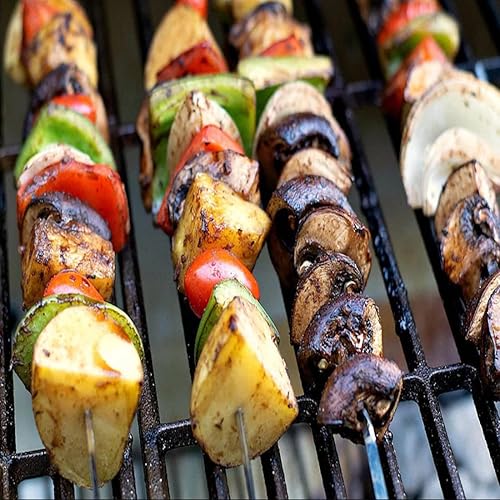 Miniatura 7 de Acroyan Paquete de 12 brochetas para parrilla de 16.5 pulgadas, de acero inoxidable, para barbacoa, pinchos planos, resistentes, grandes,